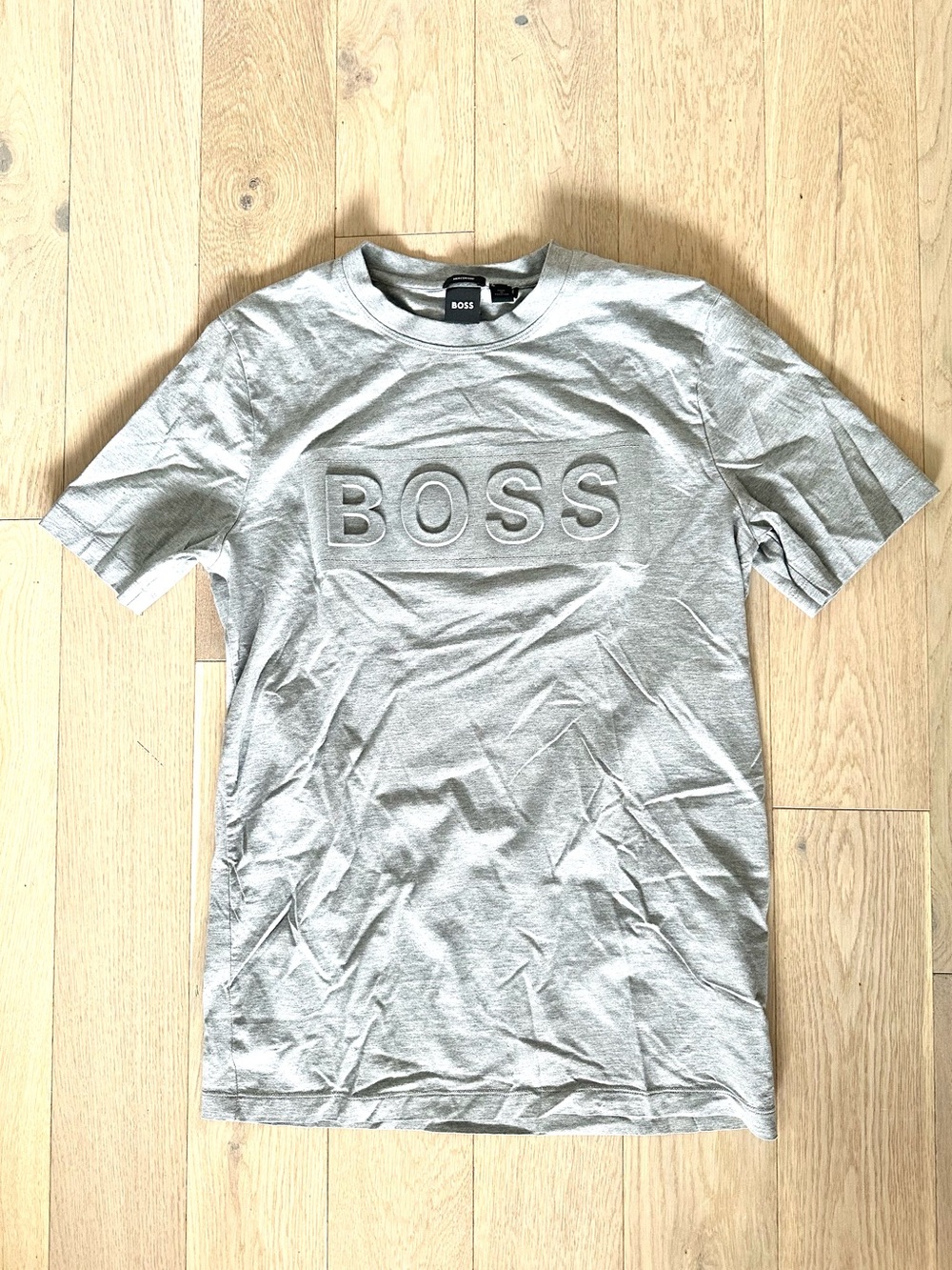 BOSS Men’s Embossed Logo Crew Neck T-Shirt